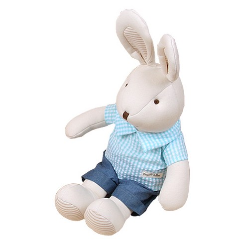 오가닉붐 토야 인형, (남아) 베이지/블루, 1개