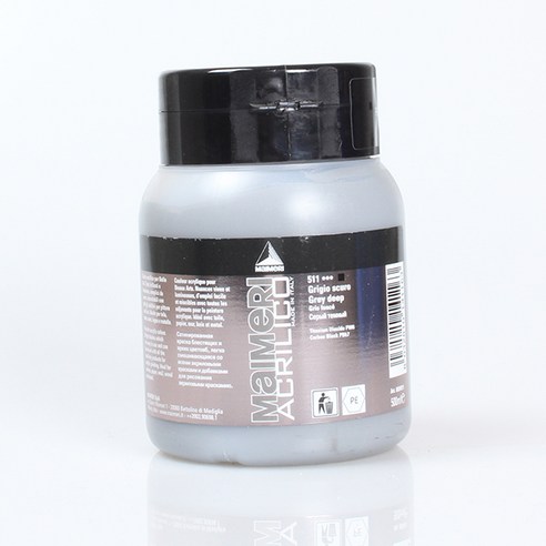 마이메리 아크릴리코 500ml 낱색 아크릴물감, 511 AM GREY DEEP, 1개