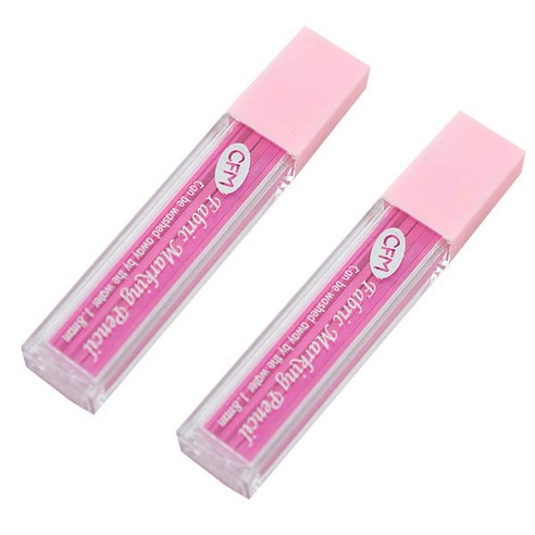 1.8mm 스퀘어 패브릭 초크 리필심, 2개입, 핑크, 2개