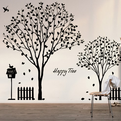 [뭉키데코] Happy Tree, 블랙
