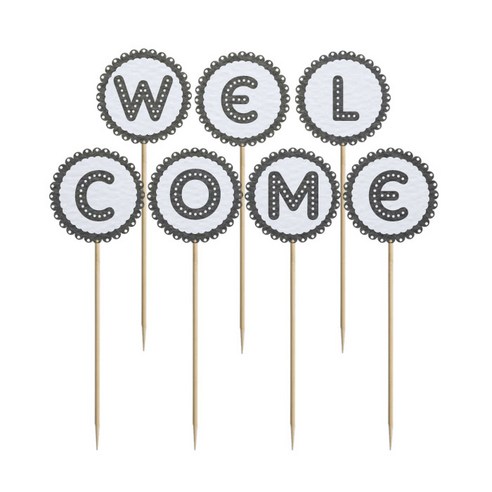 와니데코 미니파티픽 WELCOME, 화이트+다크그레이