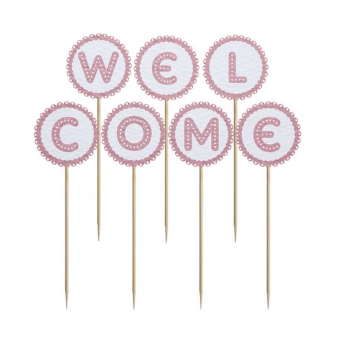 와니데코 미니파티픽 WELCOME, 화이트+인디핑크