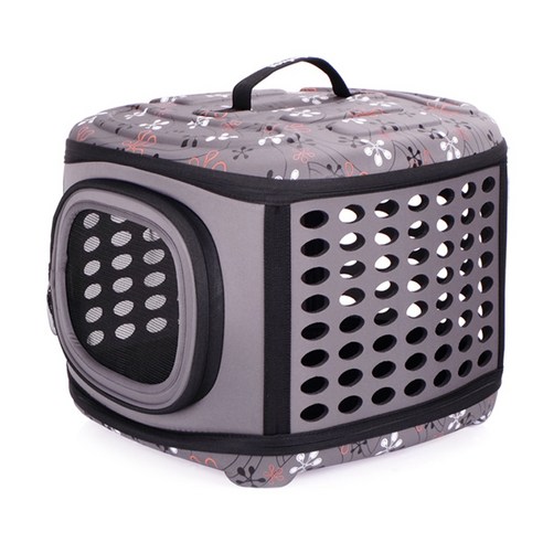 고양이이동가방 이비야야 EVA폼 접이식 애견 핸드이동가방 FC1006, Gray, 46 x 36 x 32 cm Best Top5