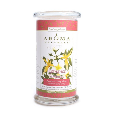 아로마내츄럴스 내추럴 소이 에센셜 오일 자캔들, 480g, Romance
