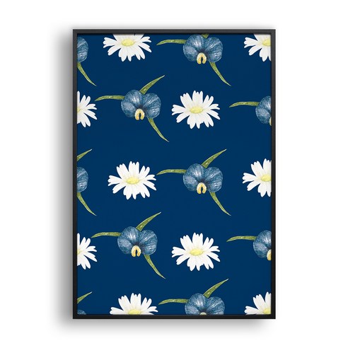 [올뉴프레임]- Flower pattern 4, (MDF화이트)