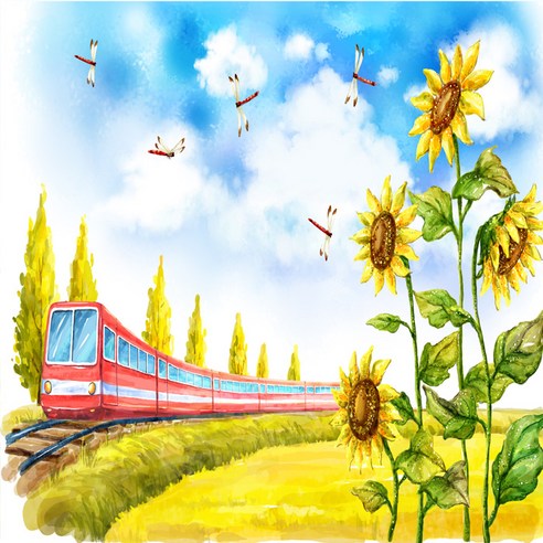 리드센스 실사롤스크린_가을 해바라기