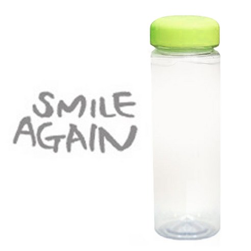 1AM 캘리그라피 보틀 연두뚜껑, smileA (연회색), 500ml