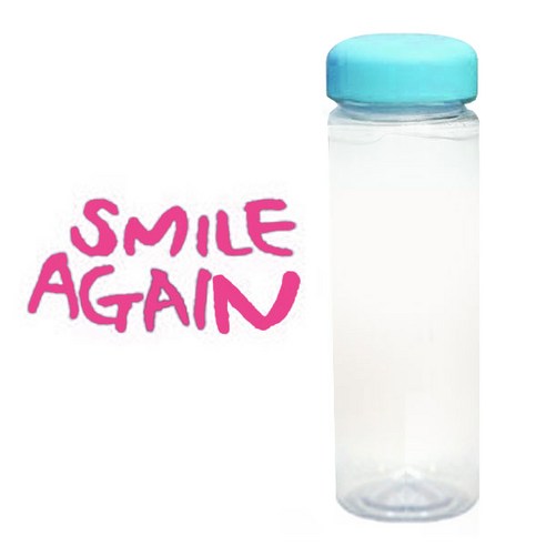 1AM 캘리그라피 보틀 하늘뚜껑, smileA (핑크), 500ml