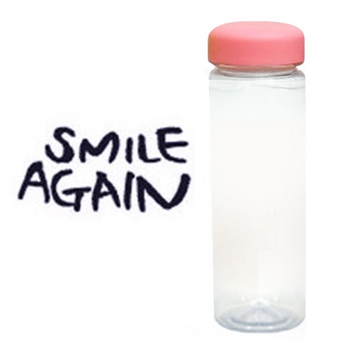 1AM 캘리그라피 분홍뚜껑 보틀, smileA (군청색), 500ml