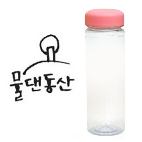 1AM 캘리그라피 분홍뚜껑 보틀, 물댄동산 (진회색), 500ml