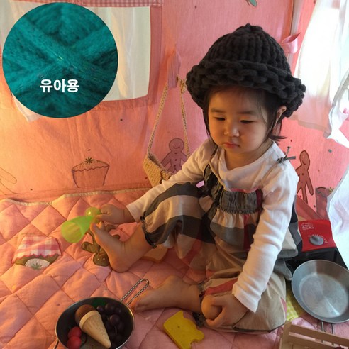 [GOODSIL]보카시론 핼싱키햇DIY패키지 유아용(보카시론2+빅사이즈 줄바늘1), 청록, 1개