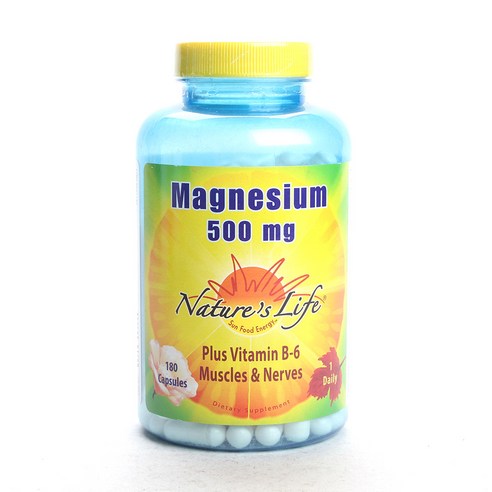 네이쳐스라이프 마그네슘 500mg 플러스 비타민 B6 캡슐, 1개, 250정