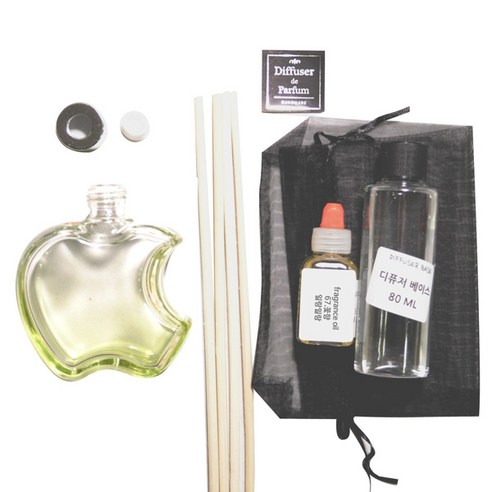 디퓨저KIT-애플6mm우드 그라그린-꽃향, 110ml, YLANG YLANG