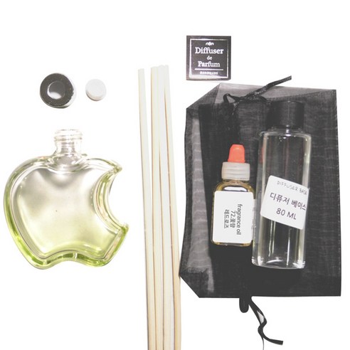 디퓨저KIT-애플6mm우드 그라그린-꽃향, 110ml, Red Rose