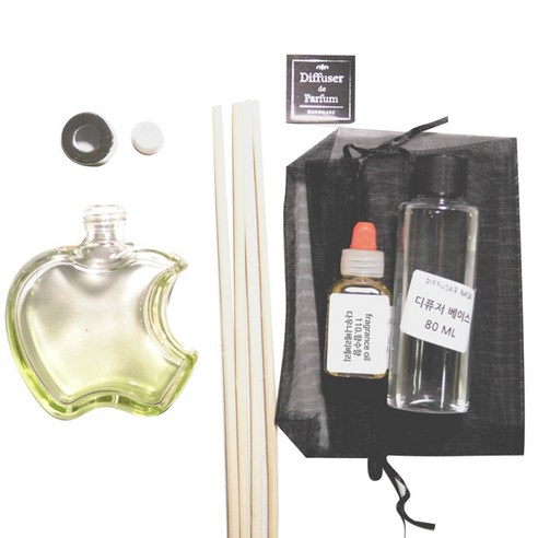 디퓨저KIT-애플6mm우드 그라그린-향수향, 110ml, 다우니 베리베리