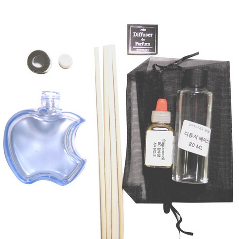 디퓨저KIT-애플6mm우드 블루-향수향, 110ml, NO.5