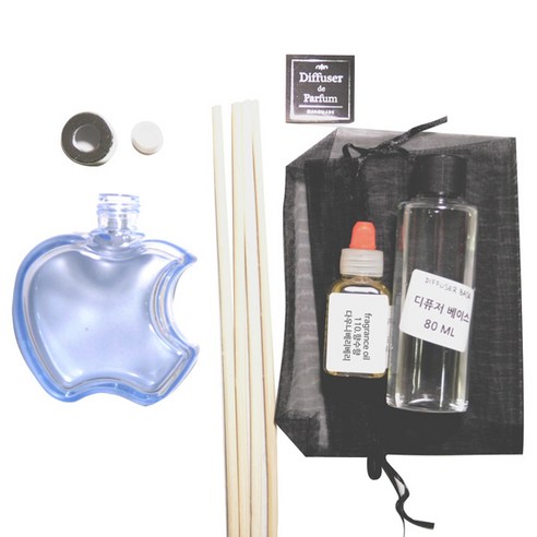 디퓨저KIT-애플6mm우드 블루-향수향, 110ml, 다우니 베리베리