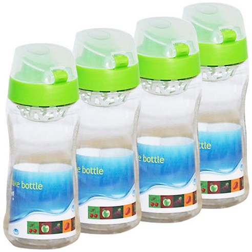 보성산업 웰빙쉐이크 물병 4개, 그린, 500ml