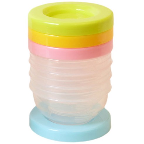 베베앤맘 밀폐형 이유식 용기 150ml, 혼합 색상, 1세트