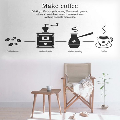 메이크스그래픽스티커, Make coffee(Black)