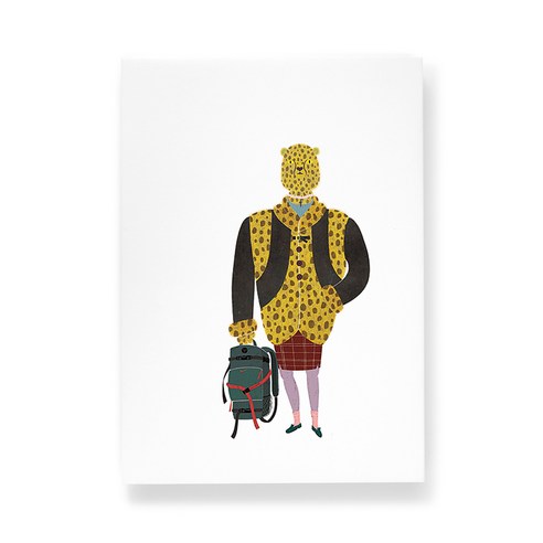 일러스트액자 Cheetah wears cheetah, 캔버스