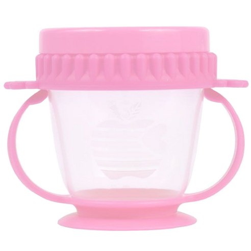 씨앤티드림 베베컵 실리콘 유아 스낵컵 280ml, 핑크, 1개