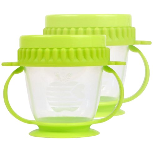씨앤티드림 실리콘 스낵컵 280ml, 그린, 2개