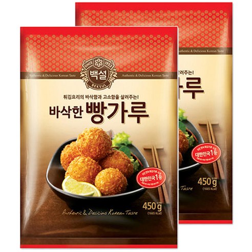 백설 바삭한빵가루, 450g, 2개