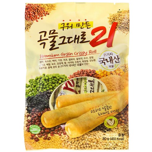 곡물그대로21 크리스피롤, 80g, 1개
