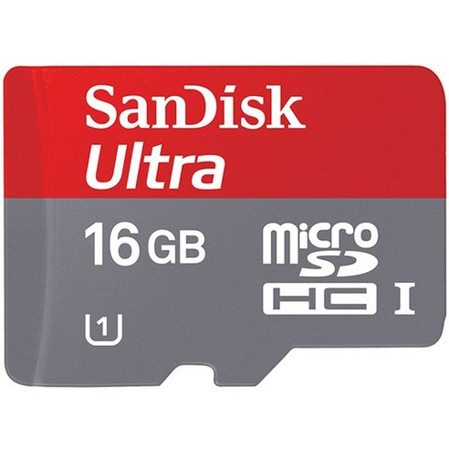 샌디스크 울트라 마이크로 SD 메모리카드 CLASS10 80MB/S, 16GB, 1개
