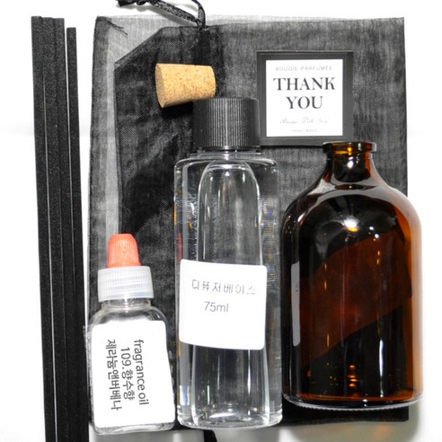케이지 디퓨저KIT-큐티라운드원형 브라운 향수향, 109 제라늄 앤 버베나, 100ml