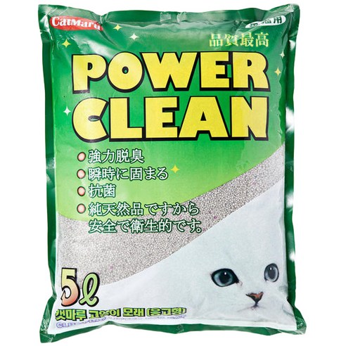 캣마루 파워크린 고양이 모래 무향, 5L, 1개