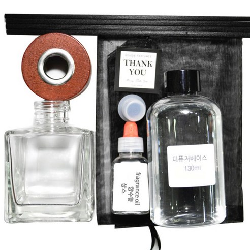 케이지 디퓨저KIT-큐브사각 우드캡 향수향, 112 샹스, 180ml
