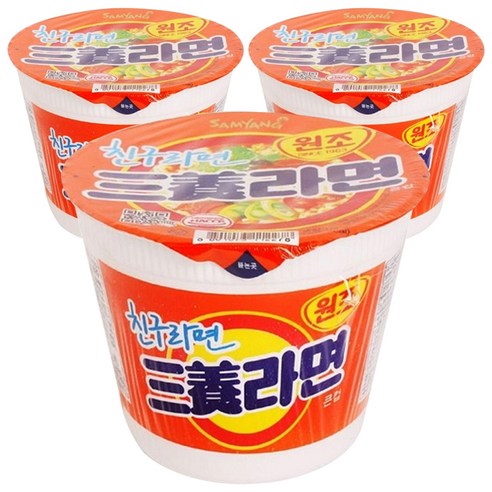 삼양라면 큰컵 115g, 3개