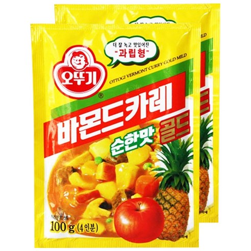 오뚜기 3분 카레 매운맛, 200g, 3개 강황카레 Best Top5 9 오뚜기 바몬드 분말 카레 골드 순한맛, 100g, 2개