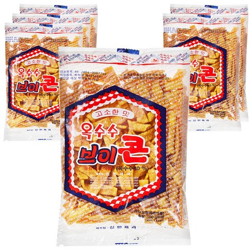 진한제과 옥수수 브이콘, 100g, 6개