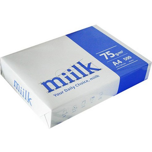 한국제지 밀크 복사용지, A4, 500매
