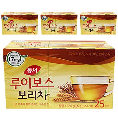 동서 루이보스 보리차, 37.5g, 4개