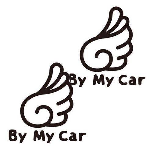 뭉키데코 주유구스티커 블랙, By my Car, 2개