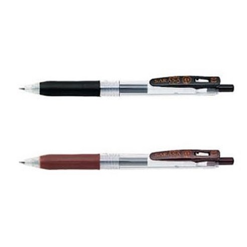 제브라 사라사 클립 볼펜 0.3mm JJH15, 브라운블랙, 1개