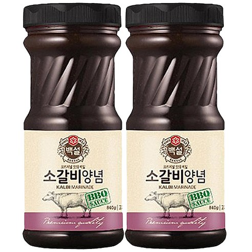 (2개묶음)백설 소갈비양념840g 백설양념 고기양념 EBK-20051 갈비양념장 소고기, 840g