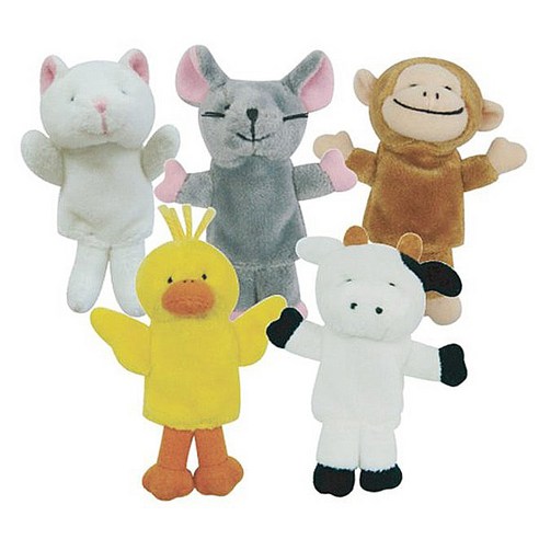 청양토이 보들이 동물 손가락 인형, 5종, 1세트, 2번