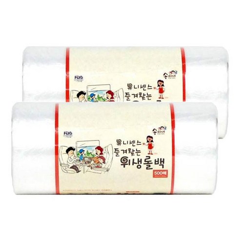 송이내 유니센스 위생롤백, 500매입 x 2개