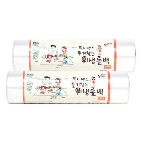 송이내 유니센스 위생롤백, 200매입 x 2개
