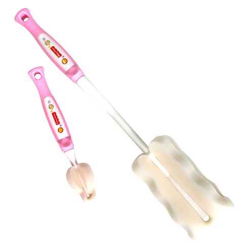 피셔프라이스 소프트 젖병솔 + 젖꼭지 세척솔 세트, 핑크, 2세트