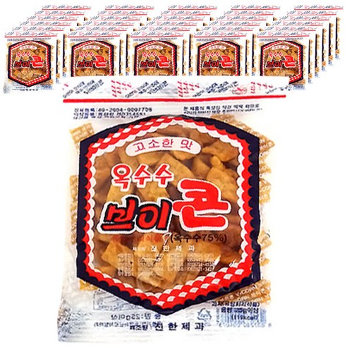 진한제과 옥수수 브이콘, 25g, 30개