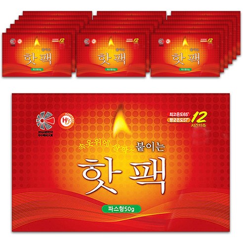 해피데이 (파스) 핫팩 50g (40개), 40개