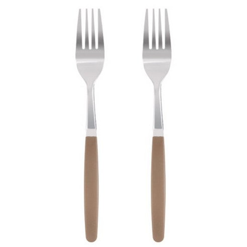 마호커트러리 틴트 성인용 포크, 카푸치노, 2개