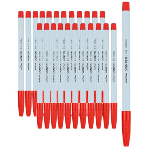 문화 넥스프로 사인펜, 적색, 12개입 x 2개