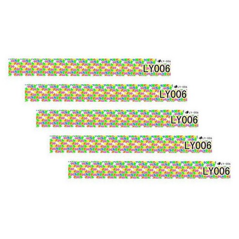 카카스 형광 네일스티커, LY-006, 5개